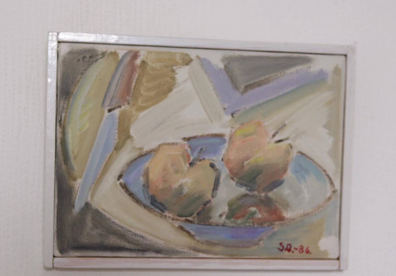 Original Swedish Oil on Canvas – “Applen” by Sven Olofsson, Dated 1986