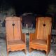 Pair of rustic armchairs