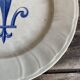 Set of 5 antique Gien plates – Fleur de Lys pattern – Ironstone