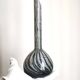 Vintage black and white soliflore vase, Italian blown glass, 1970s.