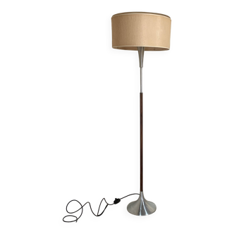 Scandinavian rosewood floor lamp with vintage tulip base