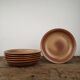 Hollow stoneware plates x6
