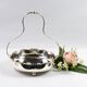 Hallmarked silver-plated metal centerpiece with handle