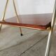 Metal and wood bedside table 1960/1970