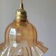 Amber glass pendant light