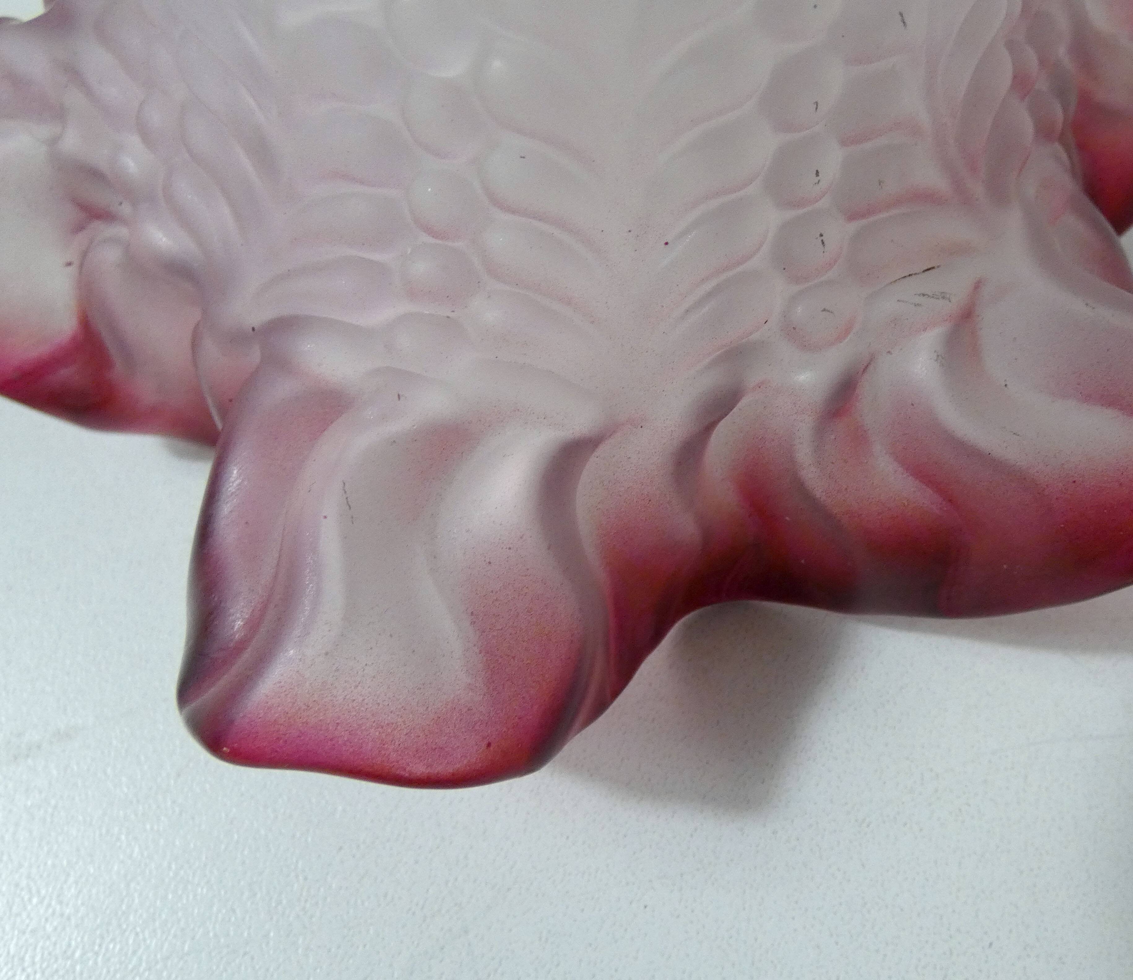 Ancienne tulipe en pate de verre rose