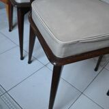 4 chairs Charles Ramos 60s solid beech