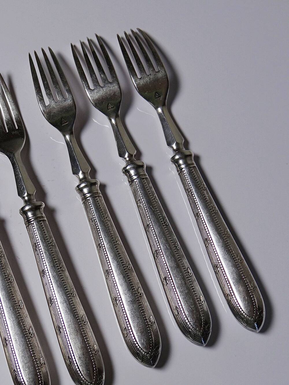 Antique Mappin & Webb silver plated dessert or dessert forks