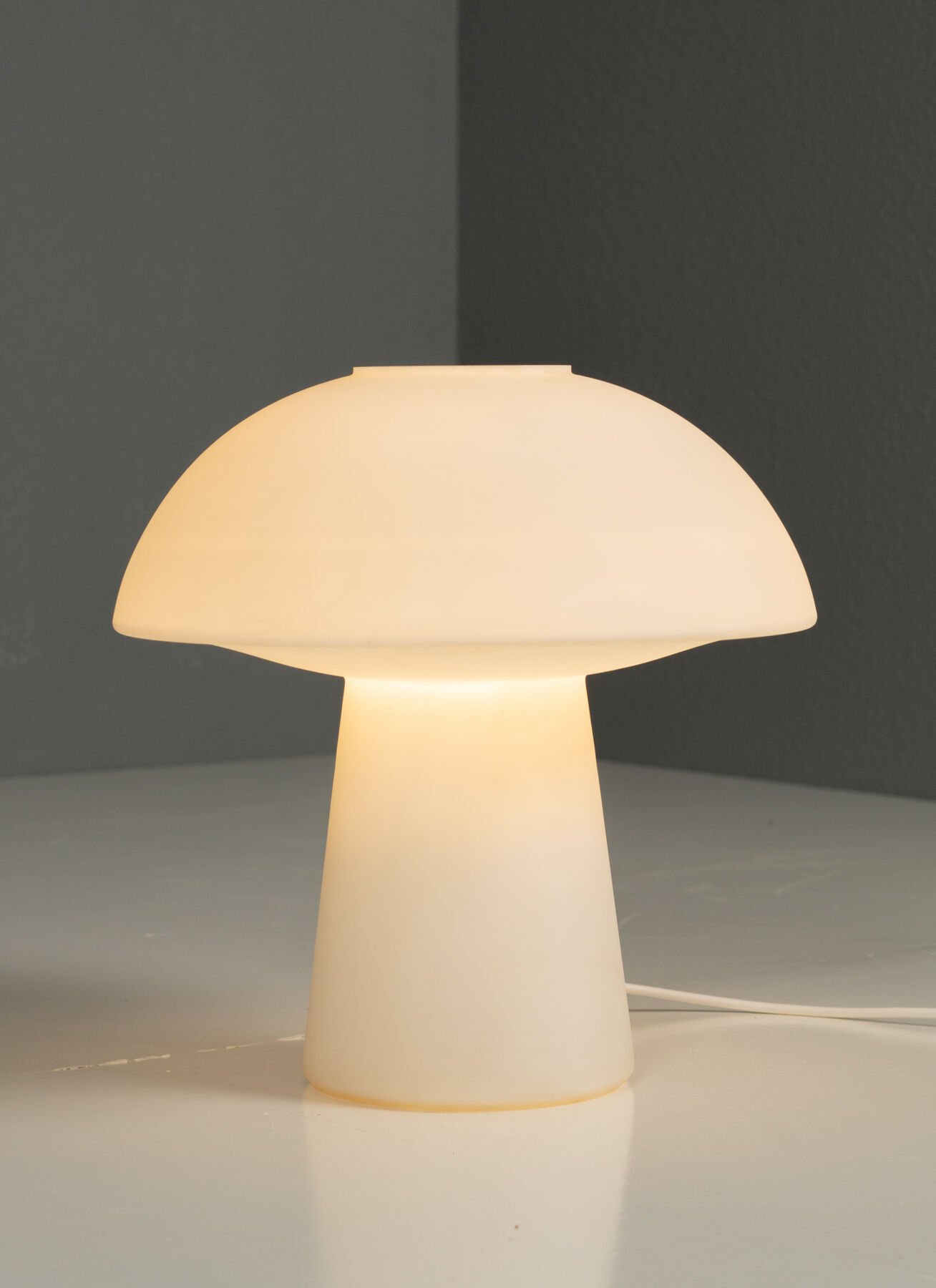 Glashütte Limburg model 6276 large mushroom lamp 1970'S