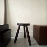 Brutalist wooden farm stool