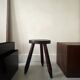Brutalist wooden farm stool