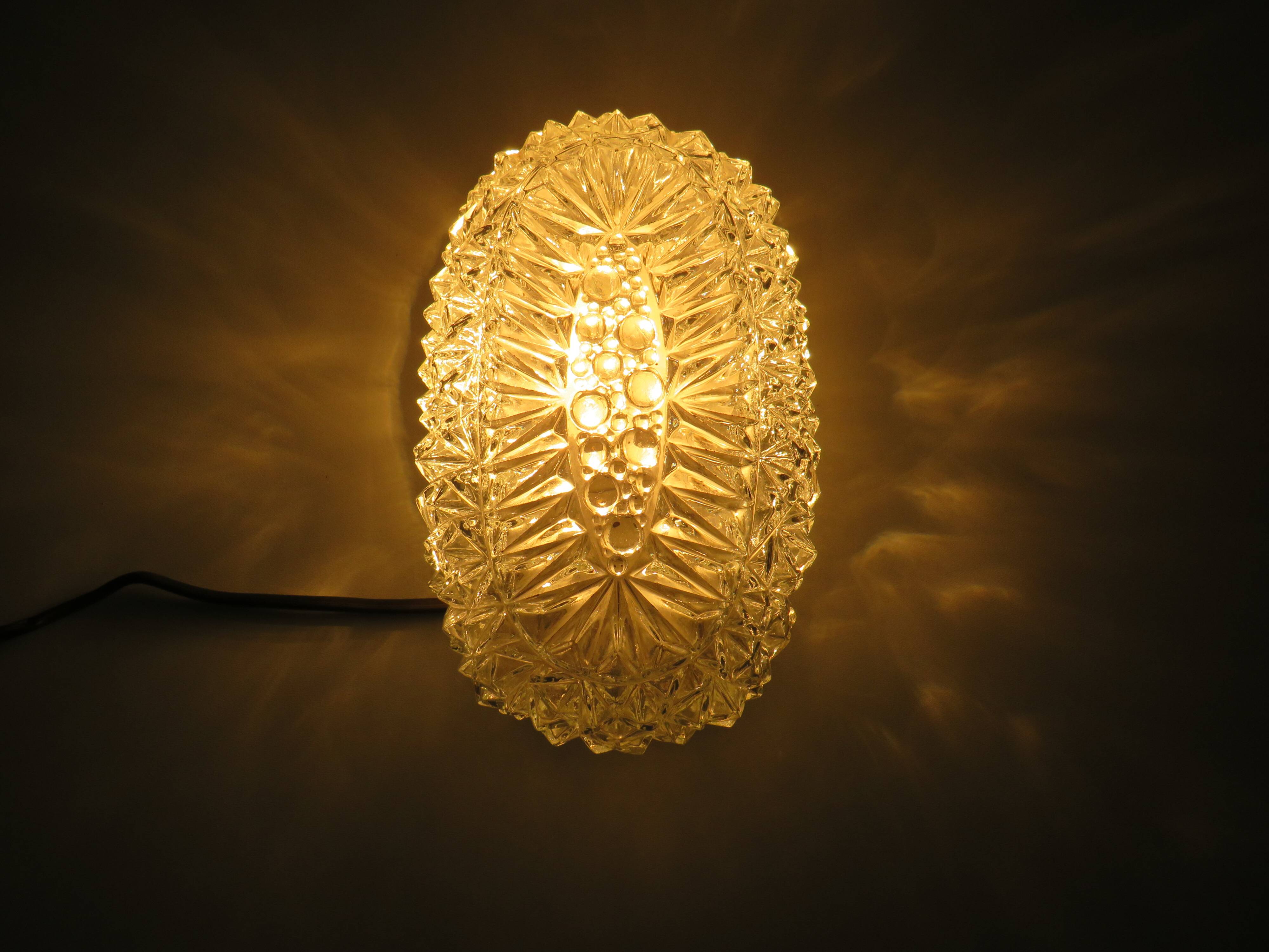 Mid-century oval wall lamp, Belgium 1960-1970