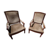 Fauteuils style classique velours vert de gris année 50