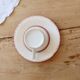 Antique Longchamp ironstone coffee cup with saucer.