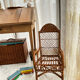 Fauteuil enfant rotin dossier haut