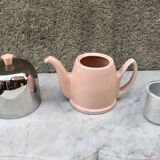 Heating teapot Salam Guy Degrenne 4 cups rare pink ceramic