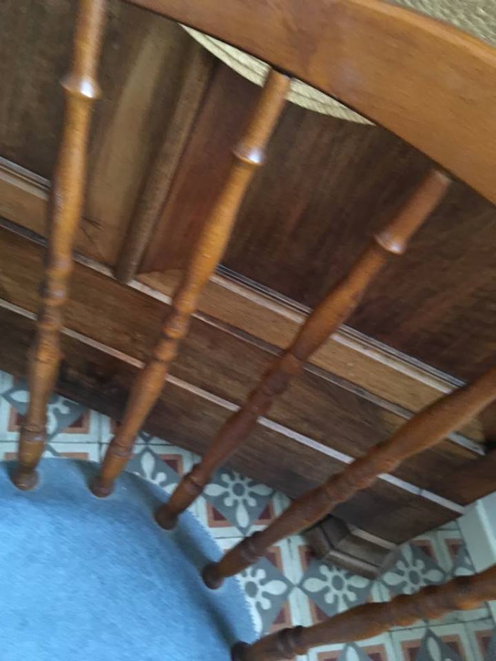 Bohemian chair with blue velvet and fringes