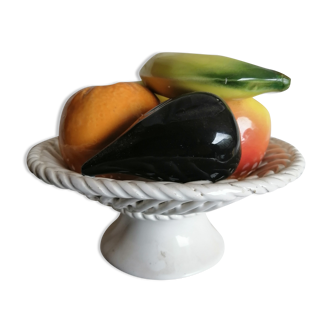 Coupe a fruits deco en ceramique