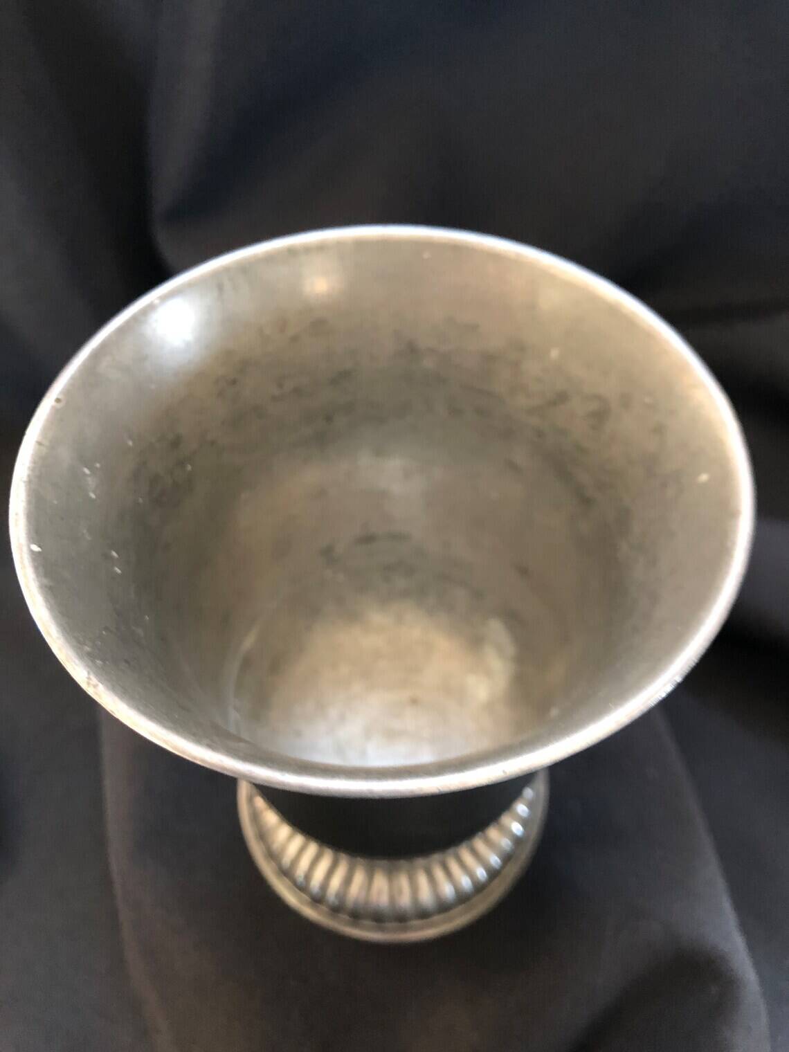 Cup, gothic medieval style pewter cup