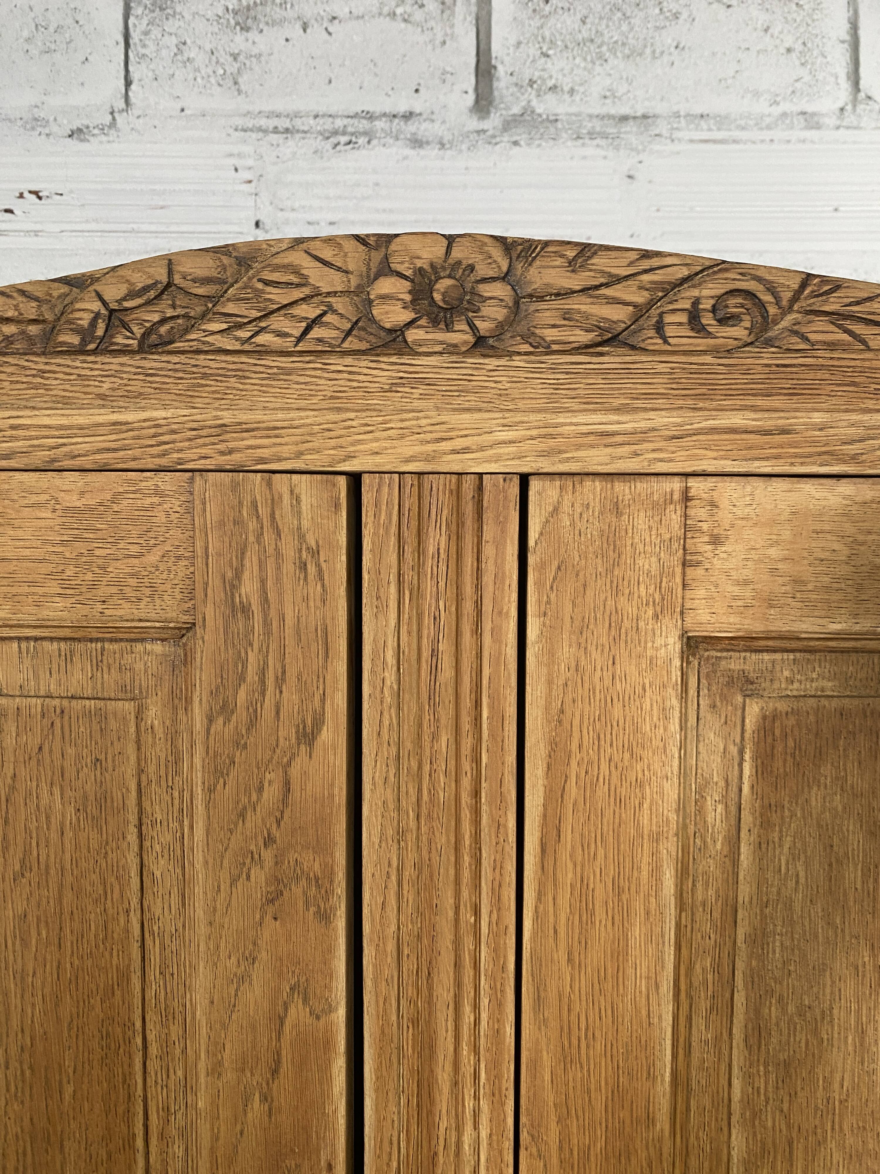 Art Deco oak wardrobe