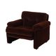 Brown armchair Coronado, Italian design, 1960s, manufacturer: B&B Italia, d