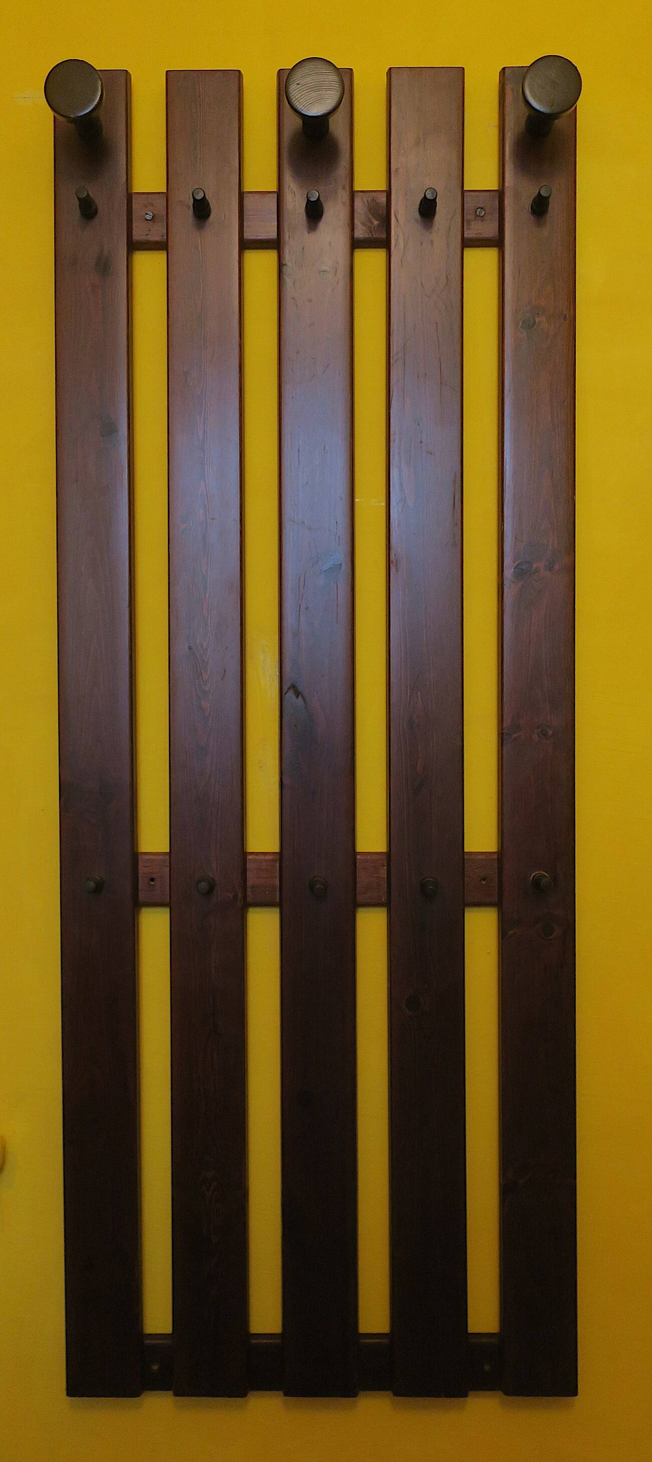 Mid century wall mounted coat and hat rack, 1960s