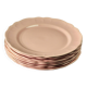 8 vintage dessert plates Salins powder pink – Ø 21.6 cm