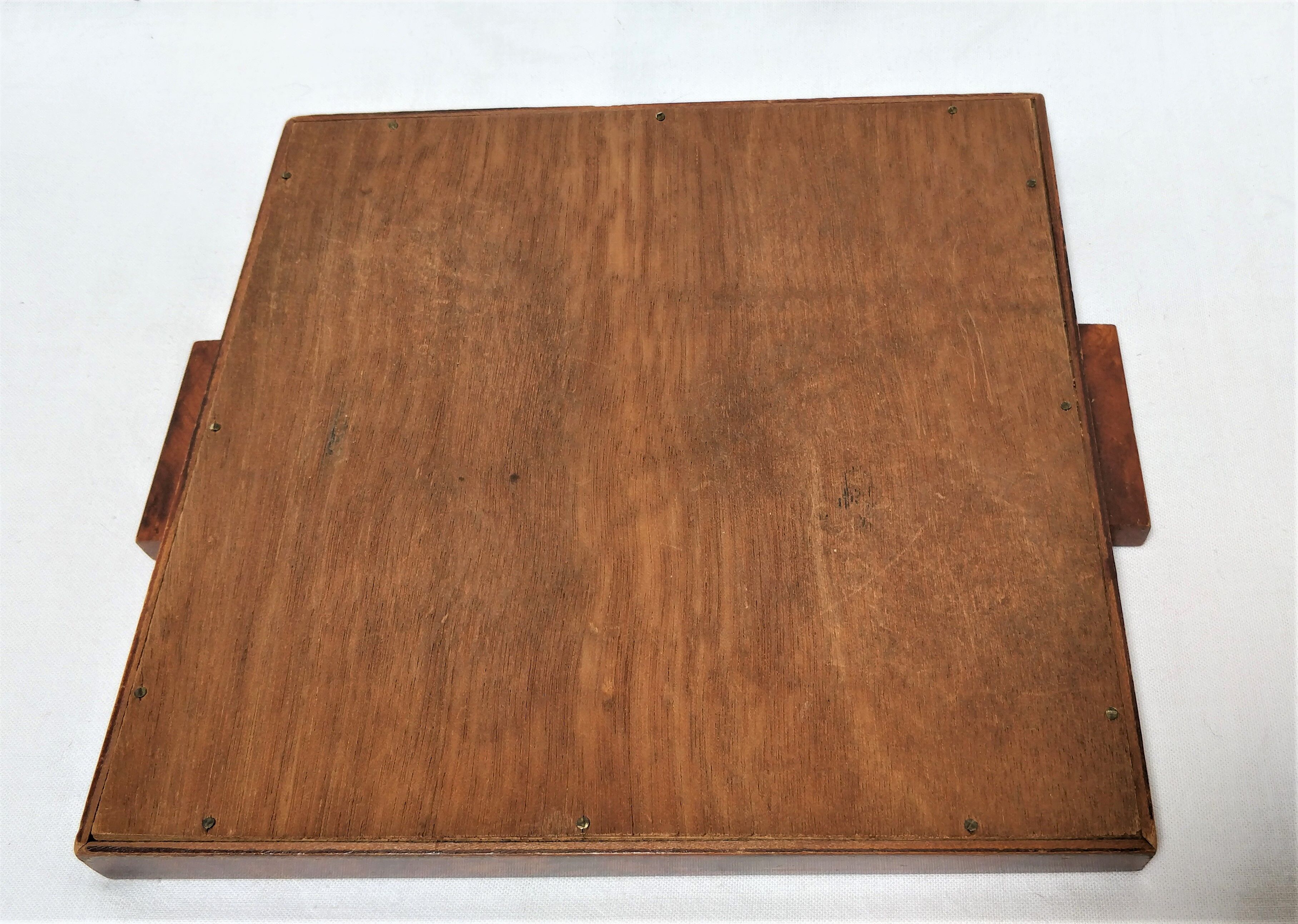Plateau et pots en bois
