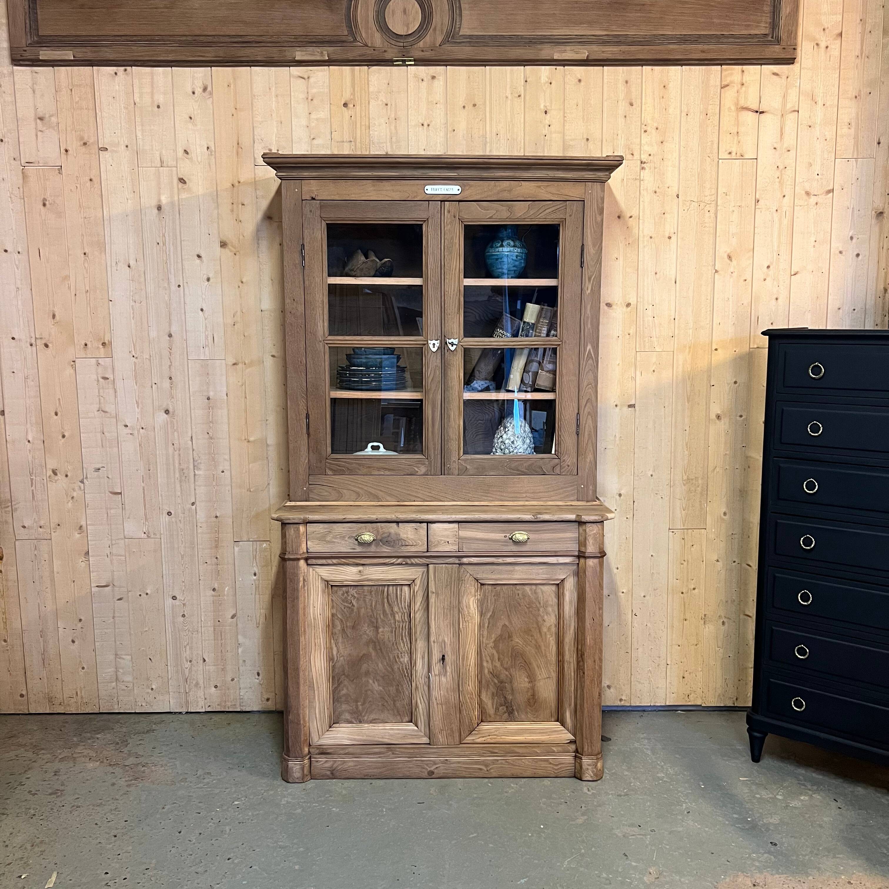 Two-part buffet in raw oak