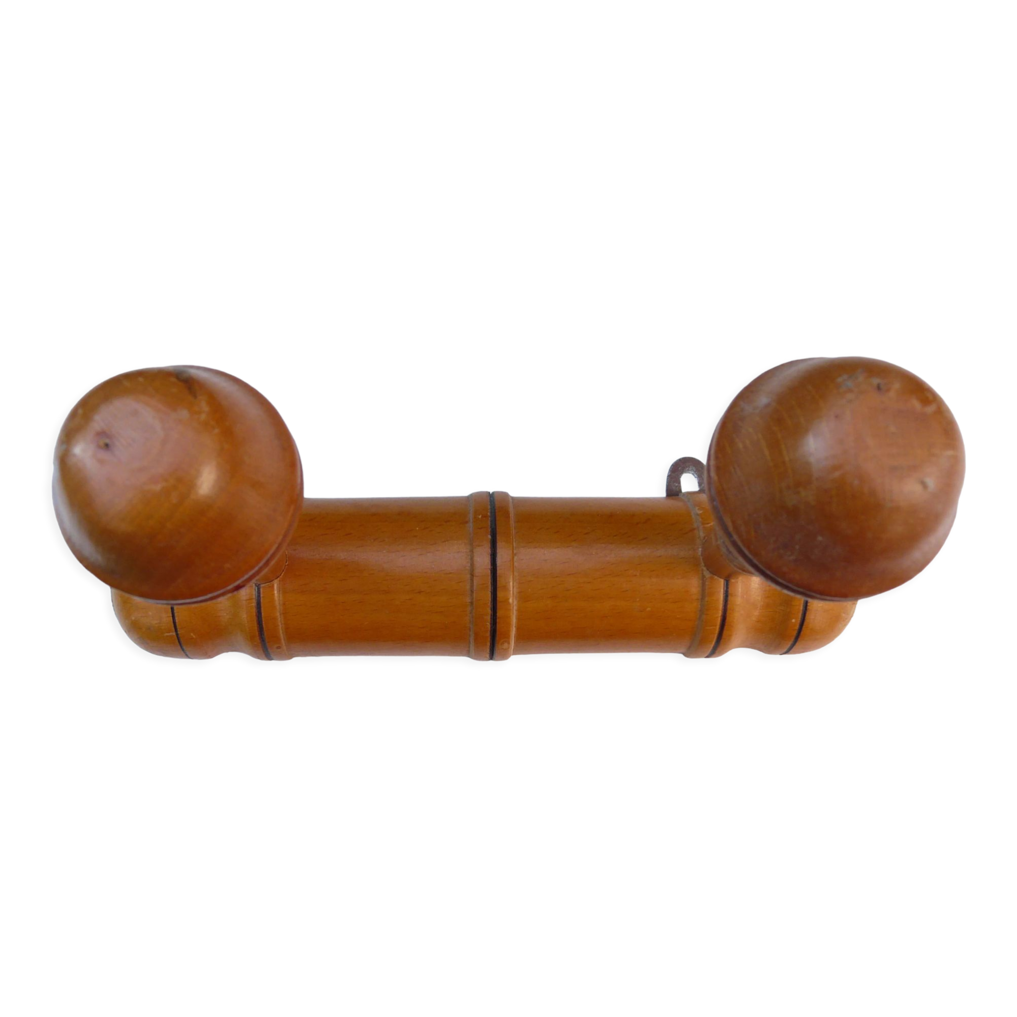 Wooden coat rack bamboo style 40s, 2 hooks