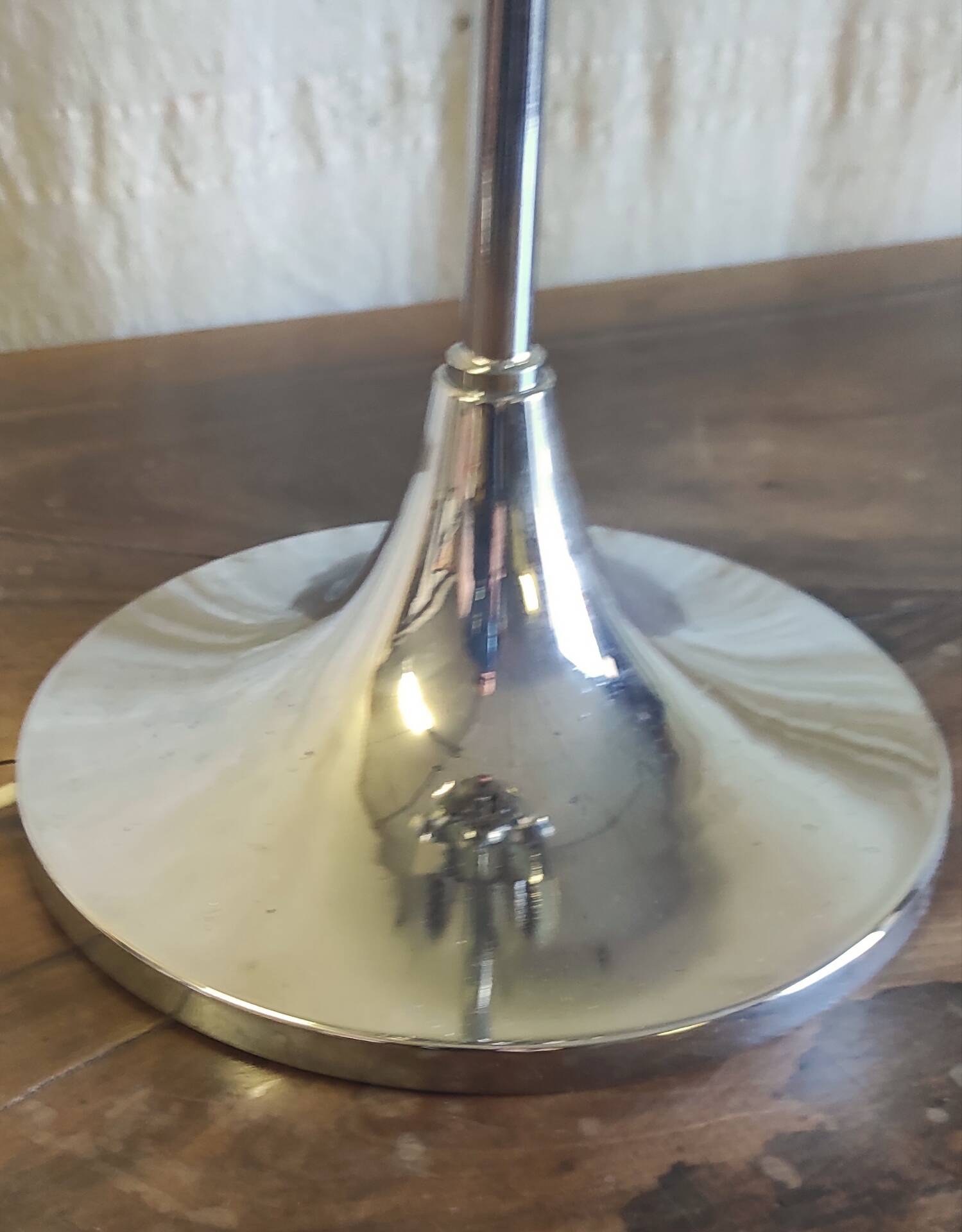 XL table lamp in chrome metal by Seylumiere - 70s/80s