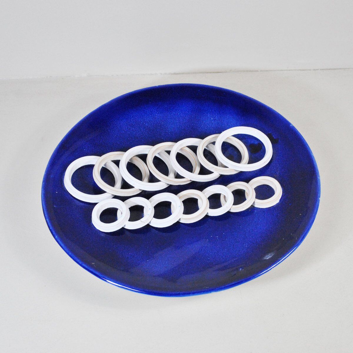 Sculptural ceramic plate by De Pascalis, 1970s