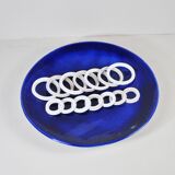 Sculptural ceramic plate by De Pascalis, 1970s