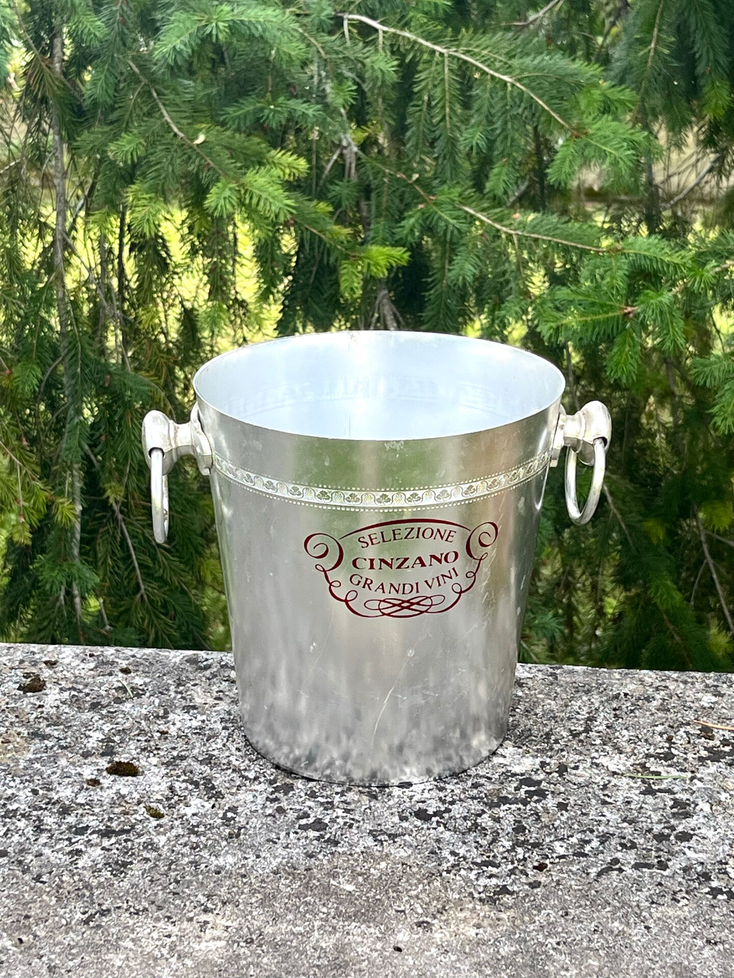 Cinzano Champagne Cooler Ice Bucket – Vintage Aluminium Advertising Wi