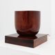 Lampe Art déco sculpturale en bois avec éclairage sur base carrée, vers 1920