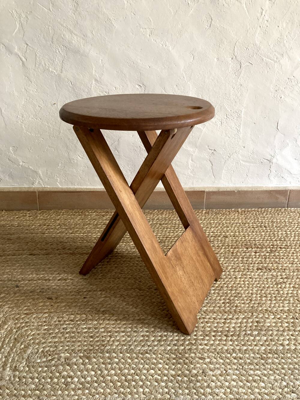 "Suzy" wooden folding stool by Adrian Reed, 1970s