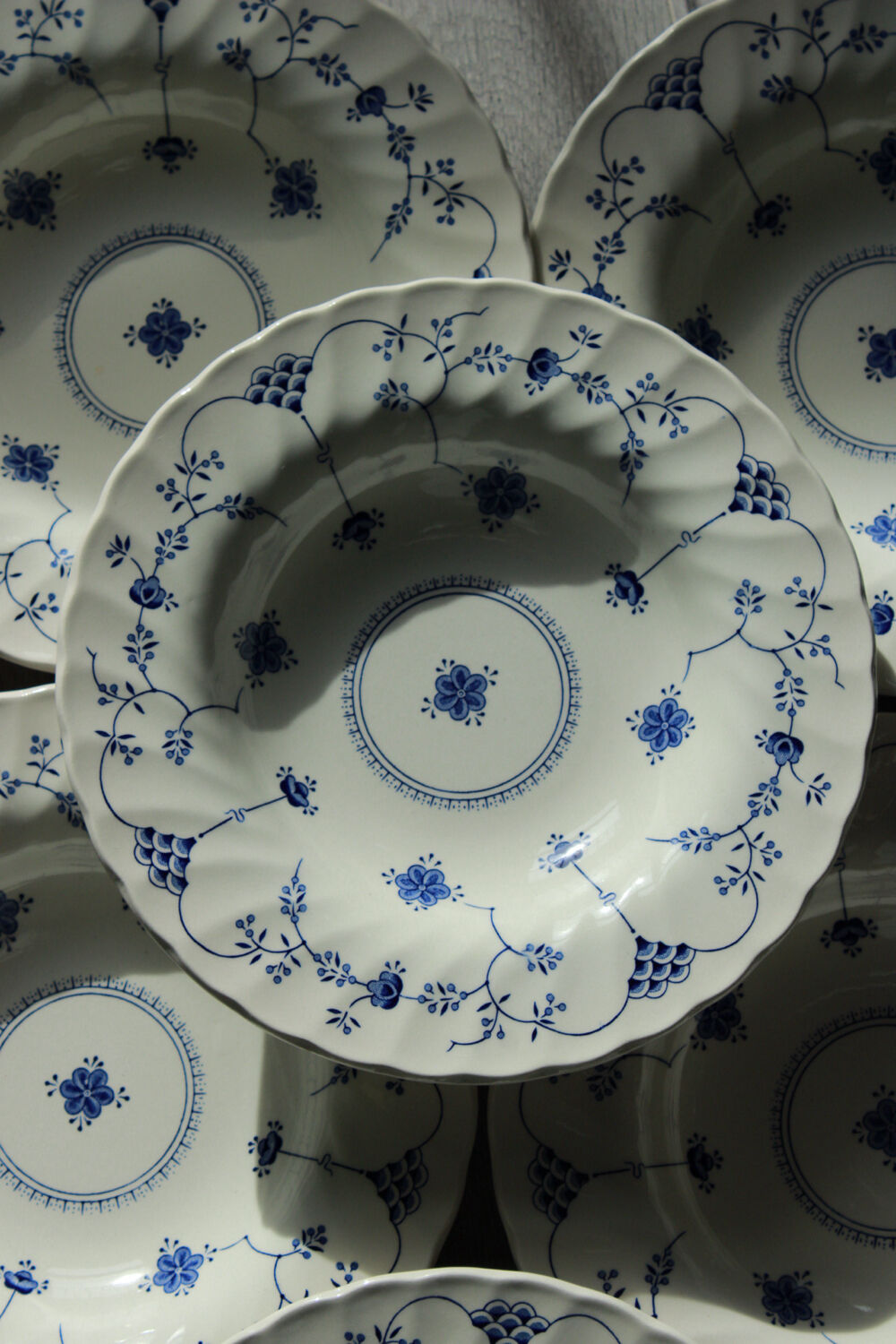 Set of 6 Myott Finlandia deep plates – English porcelain