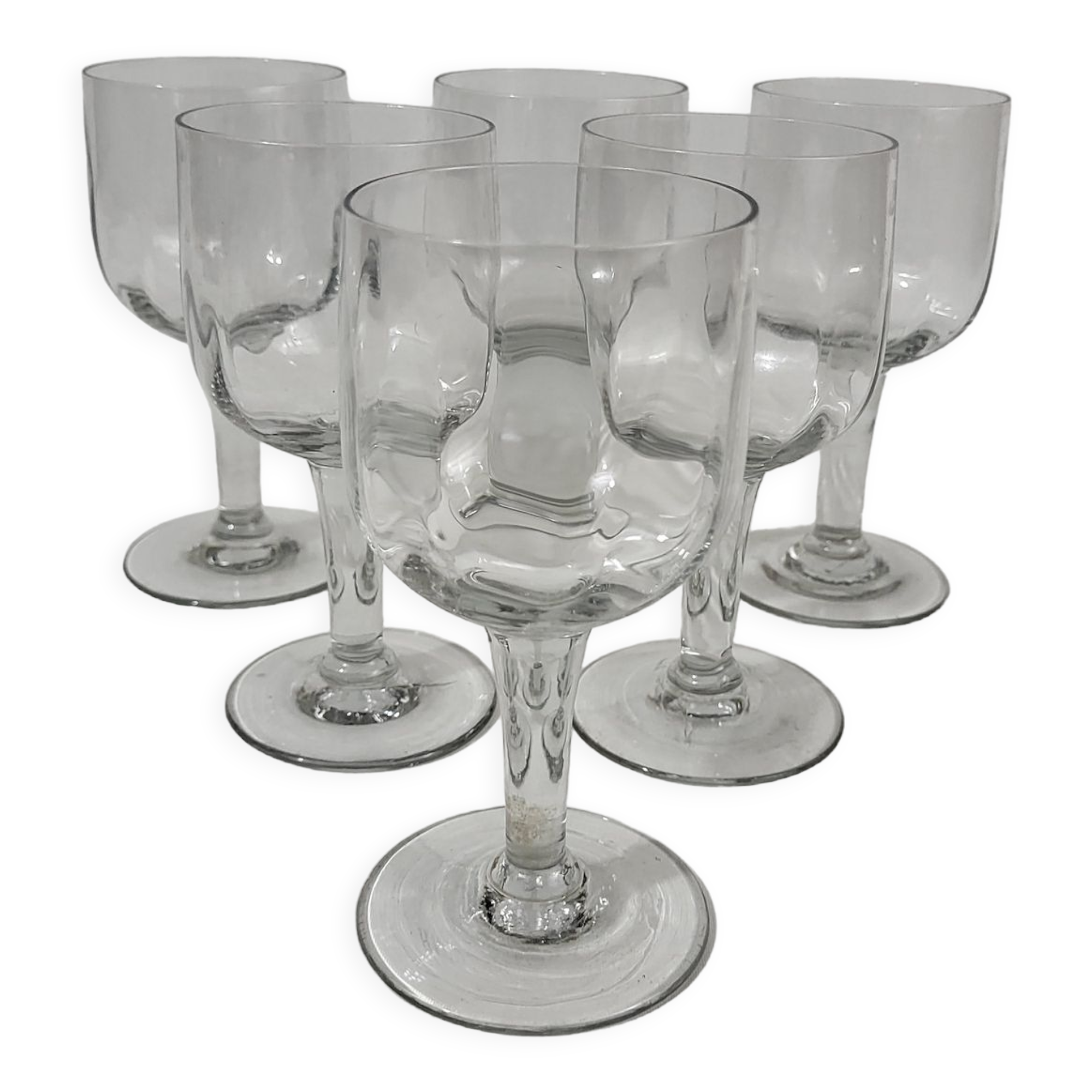 Set de 6 verres à vin / eau xixeme début xxème