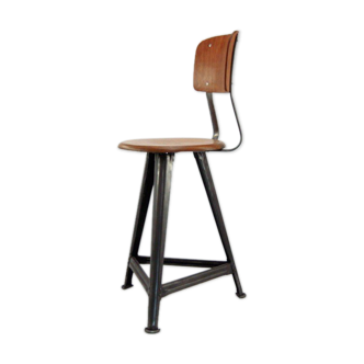 Rowac vintage industrial stool chair from the 1920s