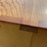 1970s brutalist solid elm sideboard