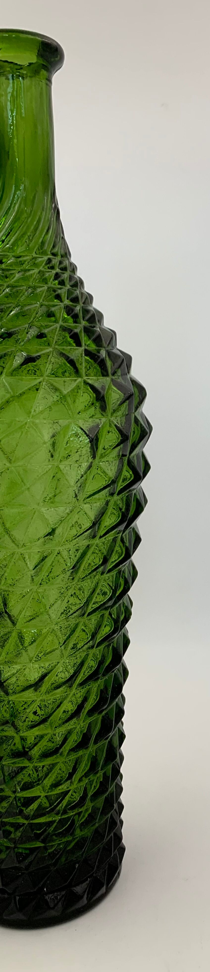 Bouteille vintage en verre empoli, italie - années 1960