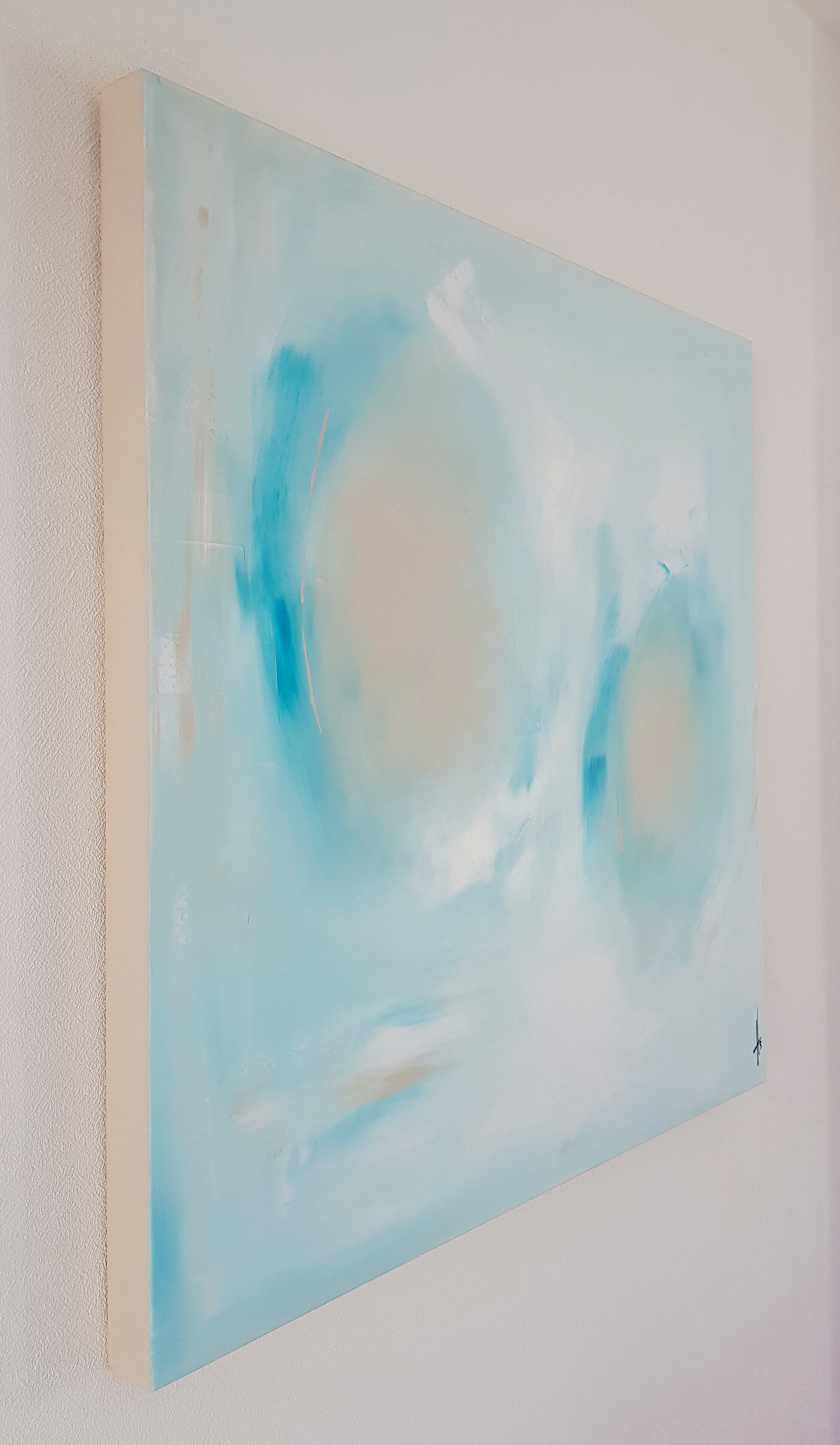 Abstract painting painting "SOFT BUBBLES" handmade