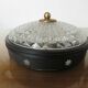 Wall lamp " starred " 2 fires, diamond glass and brass years 50 60