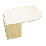 Coffee table drop travertine design 1970 vintage