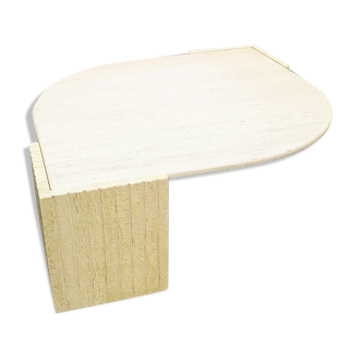 Coffee table drop travertine design 1970 vintage