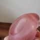 vintage pink molded glass vase Yves Rocher swan shape