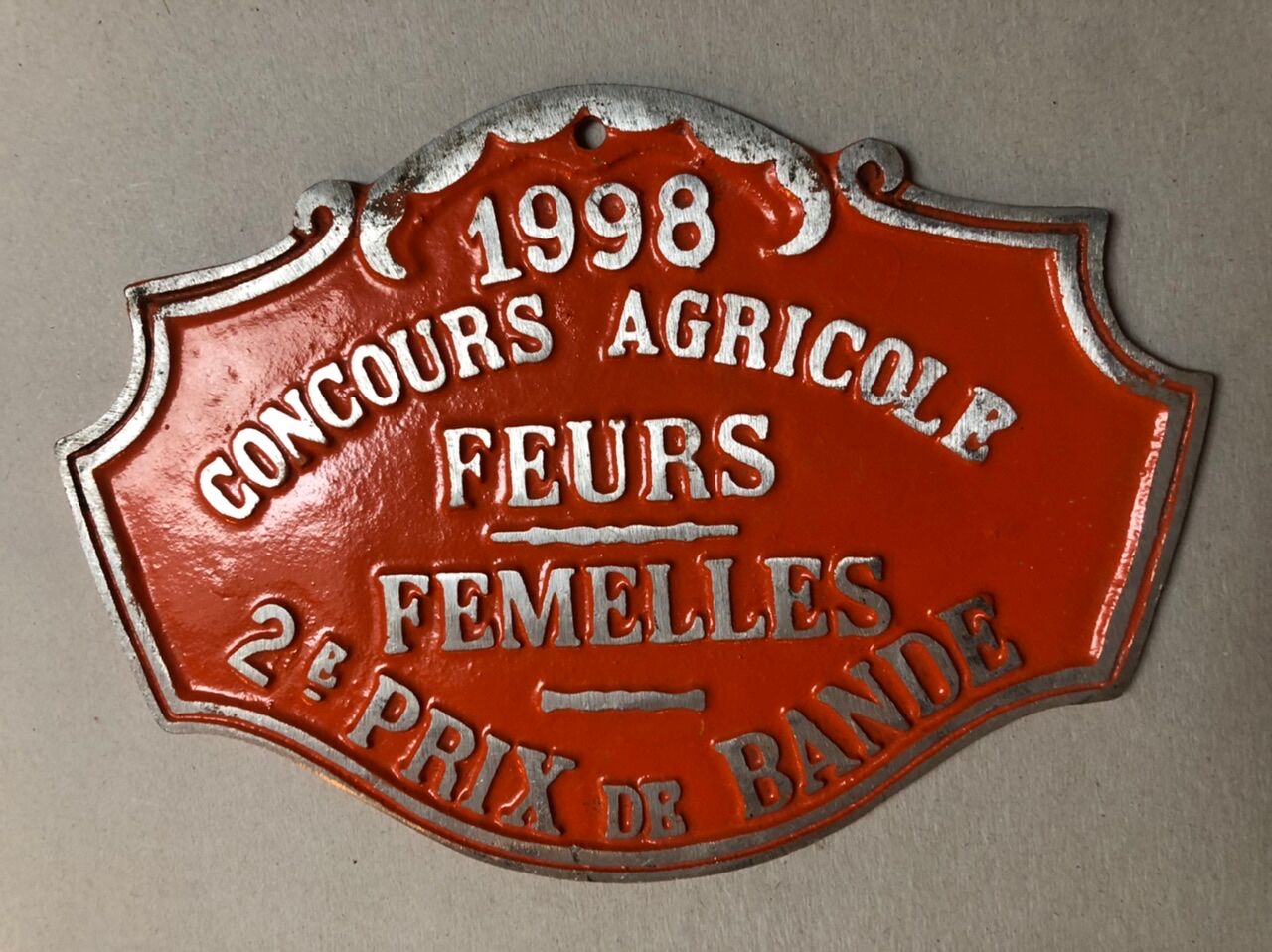 Competition plate agricultural feurs,1998