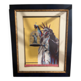 Original graphic artwork “Statue of Liberty in a cage” by Kaviiik – Form