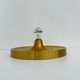 Vintage rose gold disc wall lamp sconce, 1970s Germany