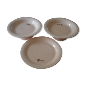 Set de 3 plats à gâteaux sur